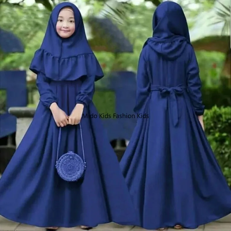 Girls spring autumn models long-sleeved long dress + solid colour head scarf two-piece children's clothing ins
Girls spring autumn models long-sleeved long dress + solid colour head scarf two-piece children's clothing ins