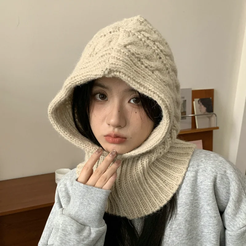 Sleeve Cap Cute Twist Over Head Cap Warm Woolen Caps women's Winter Fashion Farah Hats Ear Protection Knit Cap Hot
Sleeve Cap Cute Twist Over Head Cap Warm Woolen Caps women's Winter Fashion Farah Hats Ear Protection Knit Cap Hot