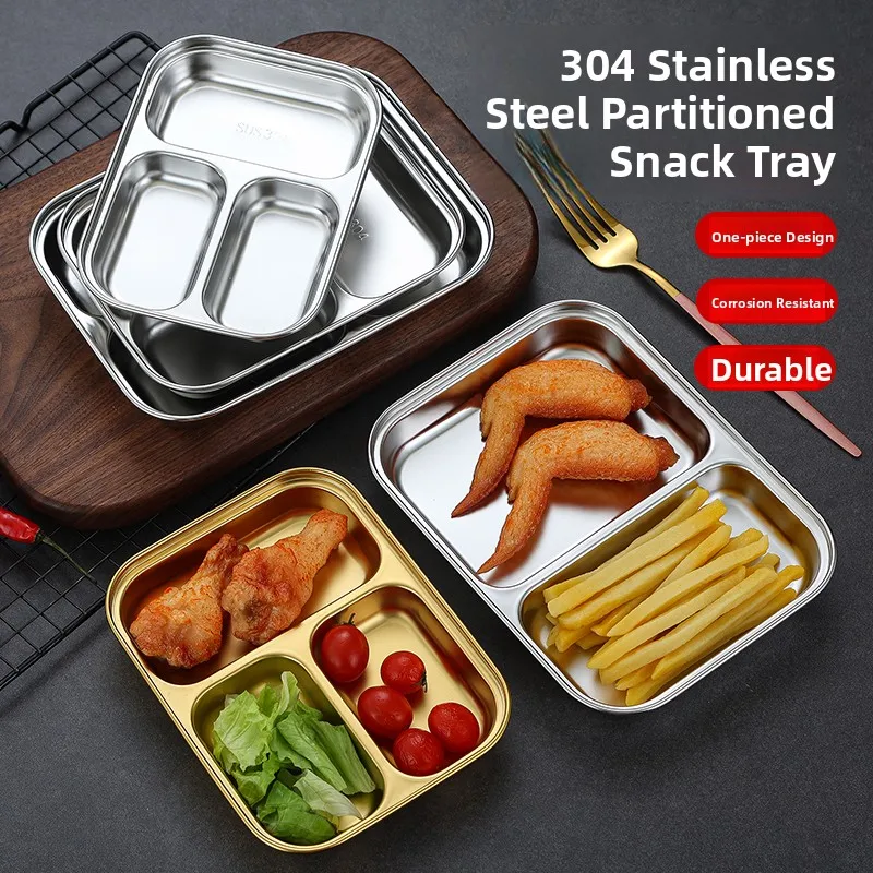 Korean Sle 304 Stainl Steel Dinner Plate Golden Small Plate Sna Partitioned Food Plate Seasoning Box Kindergarten Chil...
Korean Sle 304 Stainl Steel Dinner Plate Golden Small Plate Sna Partitioned Food Plate Seasoning Box Kindergarten Chil...