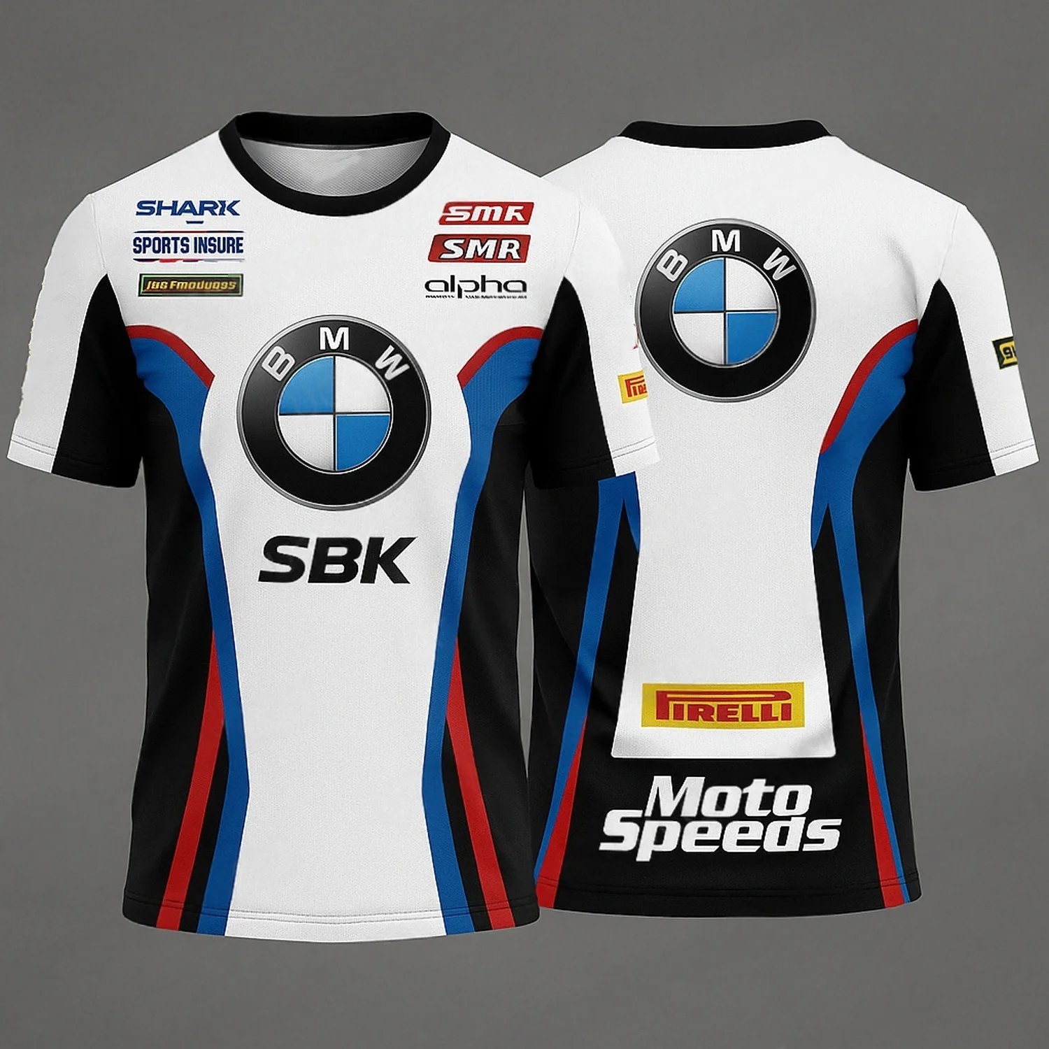 Men's Summer Comfortable Breathable Short Sleeved BMW Cycling Sports Shirt New Round Neck 3D Printed Pattern Casual T-shirt
Men's Summer Comfortable Breathable Short Sleeved BMW Cycling Sports Shirt New Round Neck 3D Printed Pattern Casual T-shirt