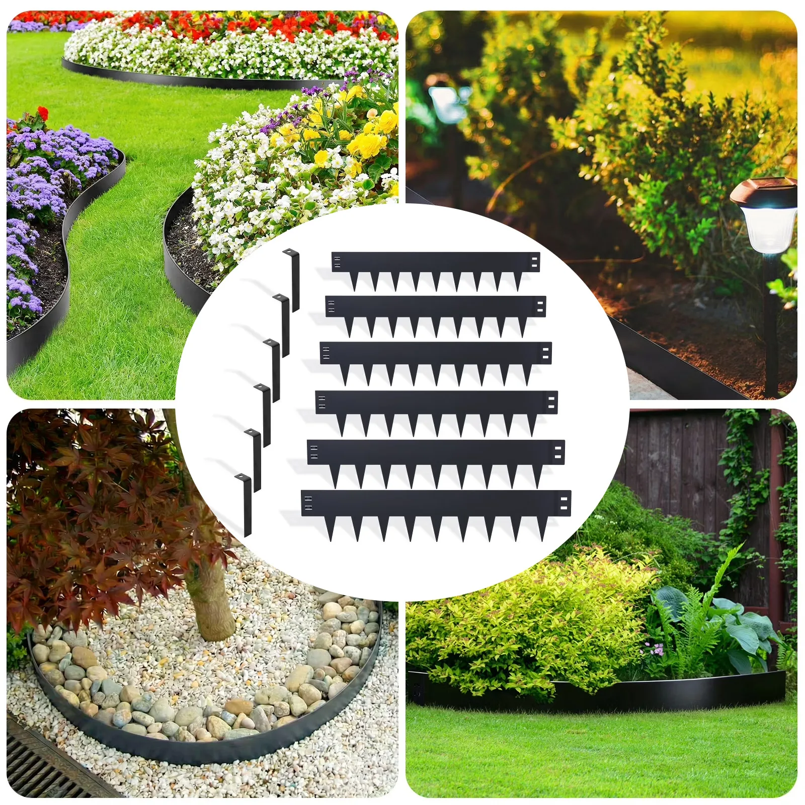 6-Pack 40"x 8"Galvanized Steel Garden Edging with Teeth, Total 20FT Heavy Duty Metal Edging with Stakes for Garden Yard Lawn
6-Pack 40"x 8"Galvanized Steel Garden Edging with Teeth, Total 20FT Heavy Duty Metal Edging with Stakes for Garden Yard Lawn