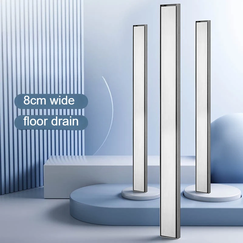 304 Stainless Steel 8cm Wide Rectangular Floor Drain, Tile-Installable, Odor-Proof & Anti-Overflow, Bathroom & Shower Enclosure
304 Stainless Steel 8cm Wide Rectangular Floor Drain, Tile-Installable, Odor-Proof & Anti-Overflow, Bathroom & Shower Enclosure