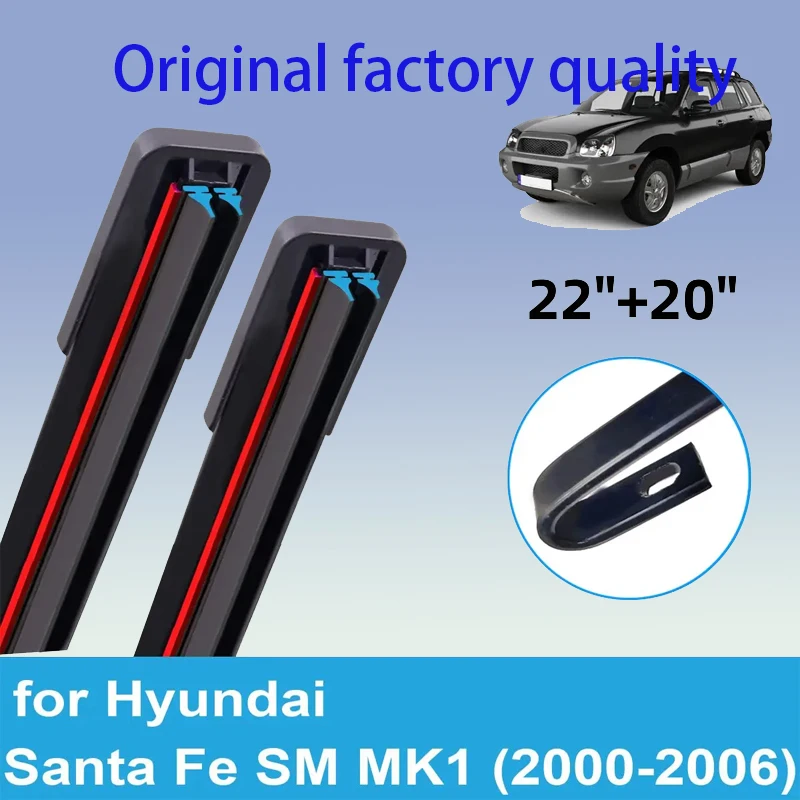 2PCS Car Wiper Blades for 2000-2006 Hyundai Santa Fe SM MK1 Front Windscreen Windshield Double Rubber Car Accessories 2005 2006
2PCS Car Wiper Blades for 2000-2006 Hyundai Santa Fe SM MK1 Front Windscreen Windshield Double Rubber Car Accessories 2005 2006