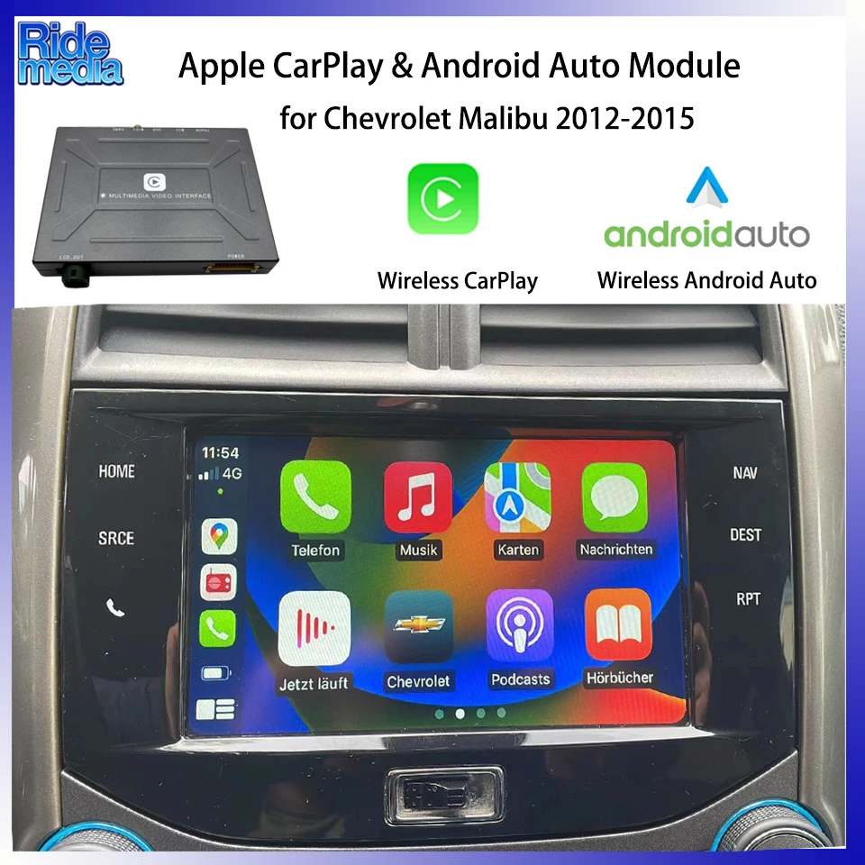RideMedia Wireless Apple CarPlay Retrofit for Chevrolet Malibu 2012-2020 Upgrade Google Maps Waze Reverse Camera
RideMedia Wireless Apple CarPlay Retrofit for Chevrolet Malibu 2012-2020 Upgrade Google Maps Waze Reverse Camera