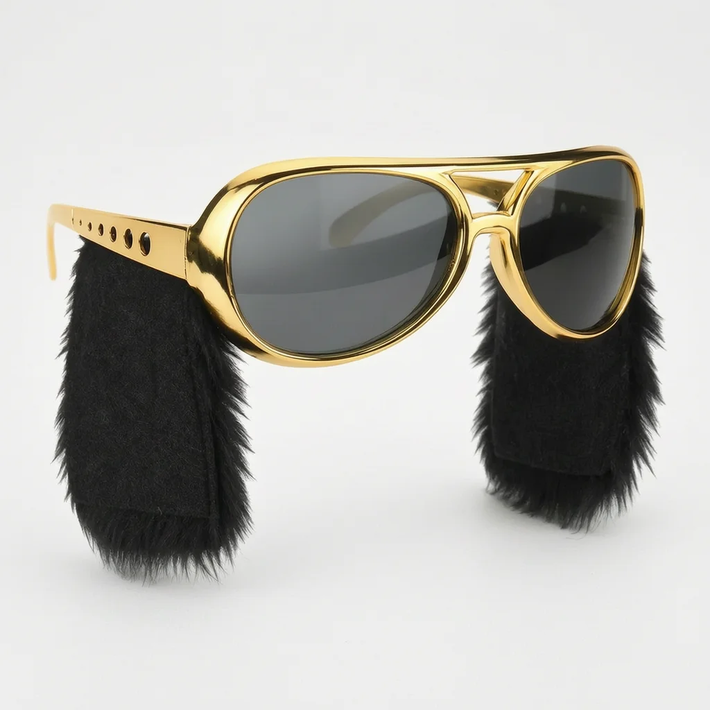 Beard Glasses 70s Disco Gold Sunglasses Sideburns For Cosplay Party Costume Props Novelty Disguise Rock Dress Up
Beard Glasses 70s Disco Gold Sunglasses Sideburns For Cosplay Party Costume Props Novelty Disguise Rock Dress Up