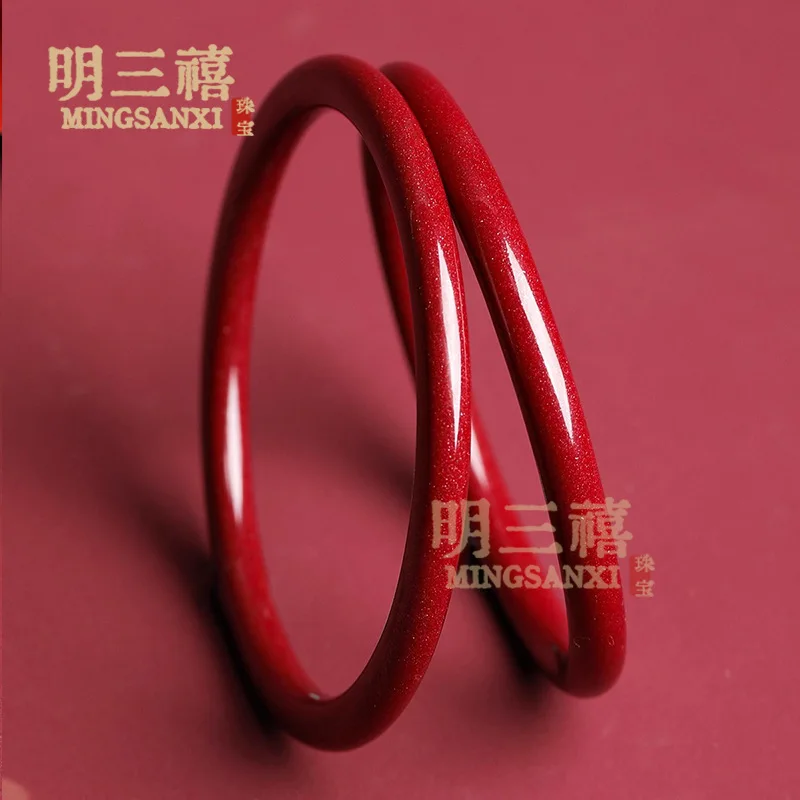 Raw ore cinnabar for women, thin round plain bangle, Dingdang bracelet, purple gold , imperial sand jewelry supply
Raw ore cinnabar for women, thin round plain bangle, Dingdang bracelet, purple gold , imperial sand jewelry supply