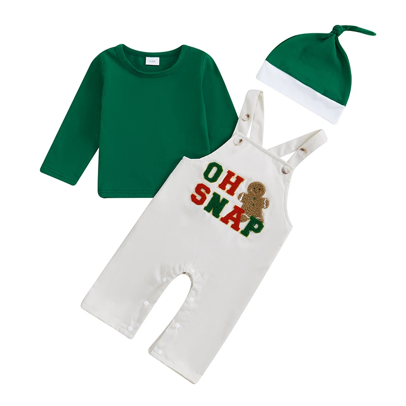 Baby Boys Christmas Outfits Solid Color Crew Neck Long Sleeve Tops Fuzzy Letter Embroidery Suspender Pants Hat 3Pcs Clothes Set
Baby Boys Christmas Outfits Solid Color Crew Neck Long Sleeve Tops Fuzzy Letter Embroidery Suspender Pants Hat 3Pcs Clothes Set