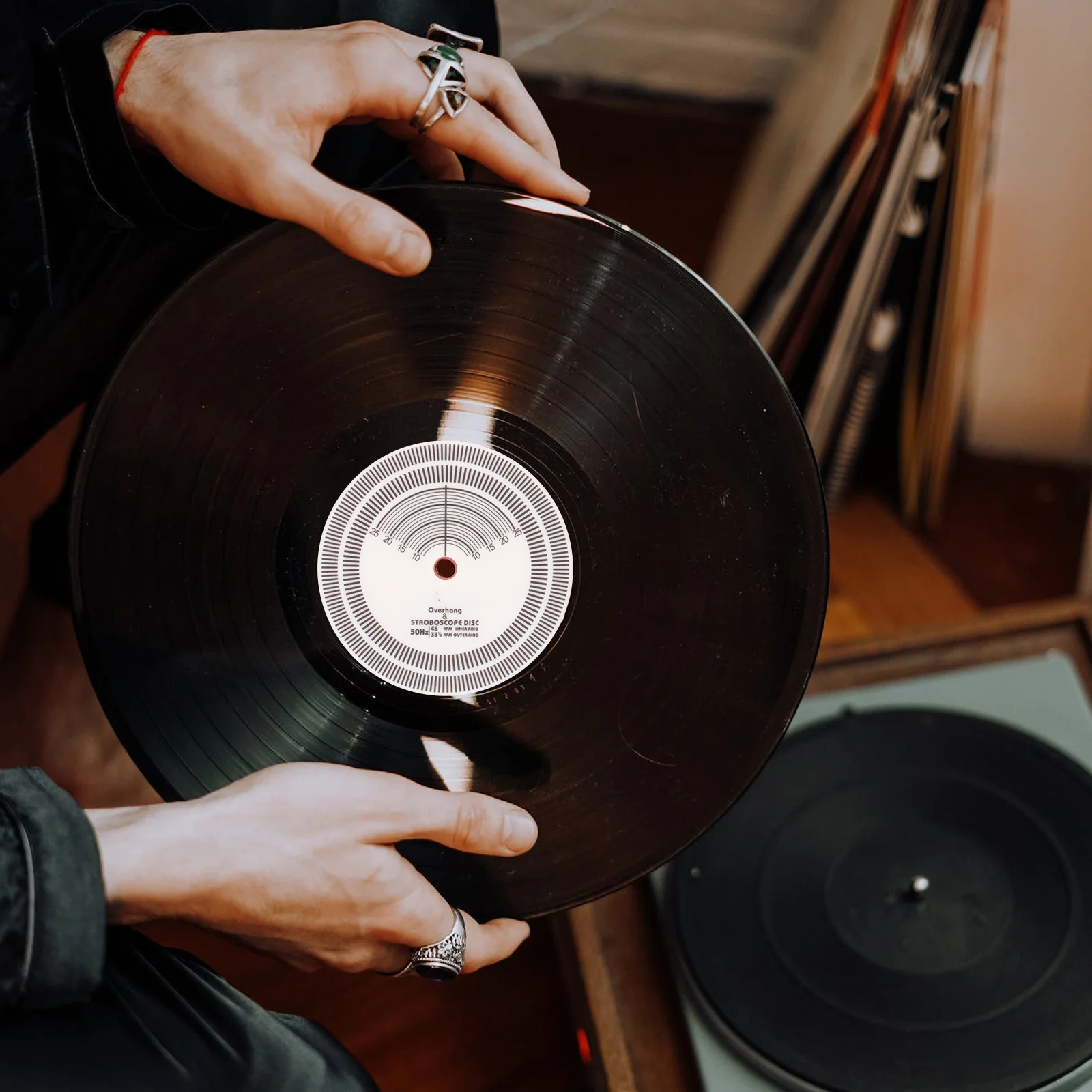 Vinyl Record Player Speed Meter Professional Anti-Slip Stroboscope Disc for Needle Calibration and Speed Detection Turntable 
Vinyl Record Player Speed Meter Professional Anti-Slip Stroboscope Disc for Needle Calibration and Speed Detection Turntable
