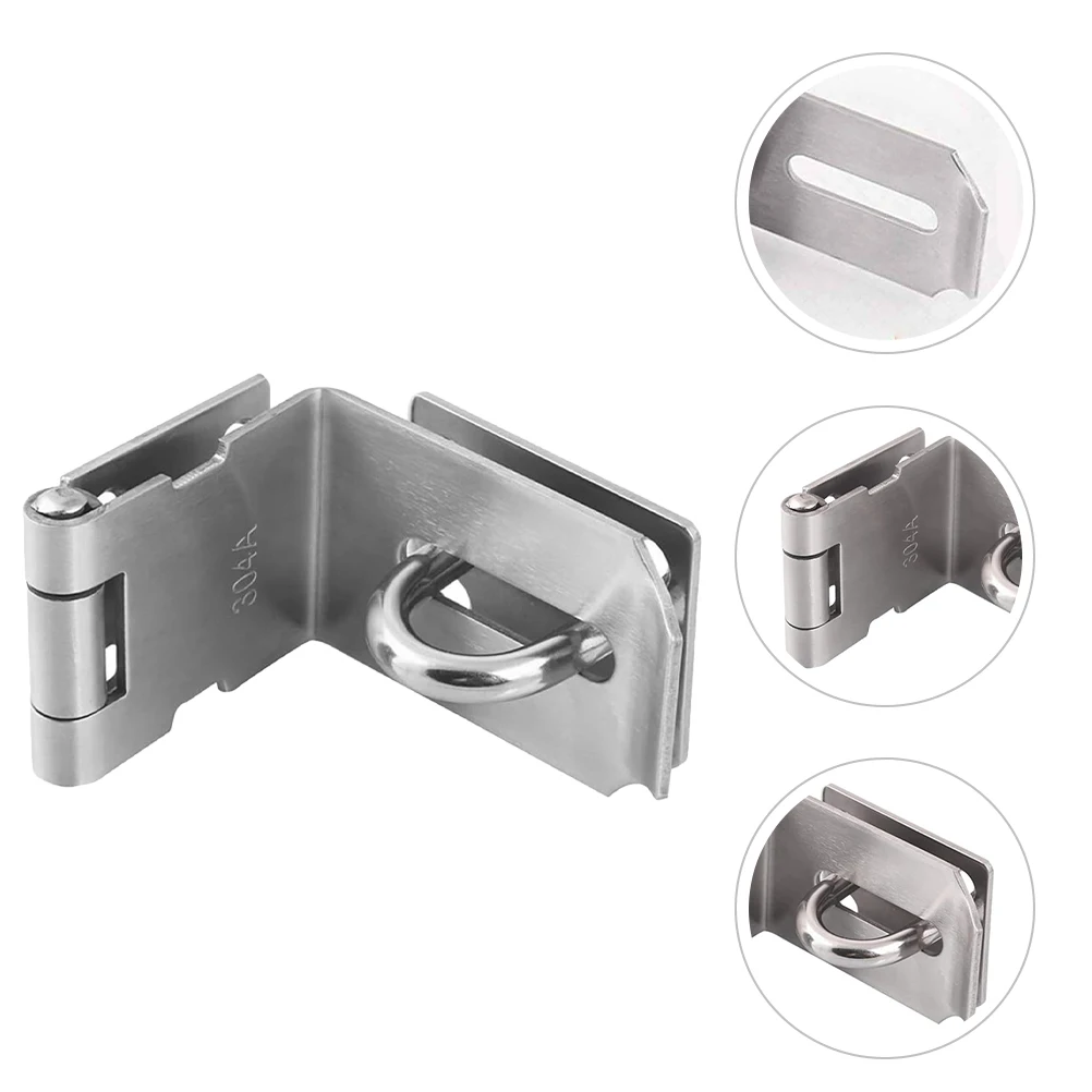 4 Inch 90 Degree Stainless Steel Security Padlock Latch Hasp for Sliding Barn Doors Garage Door Lock Kit Anti TheftLatch Lock
4 Inch 90 Degree Stainless Steel Security Padlock Latch Hasp for Sliding Barn Doors Garage Door Lock Kit Anti TheftLatch Lock