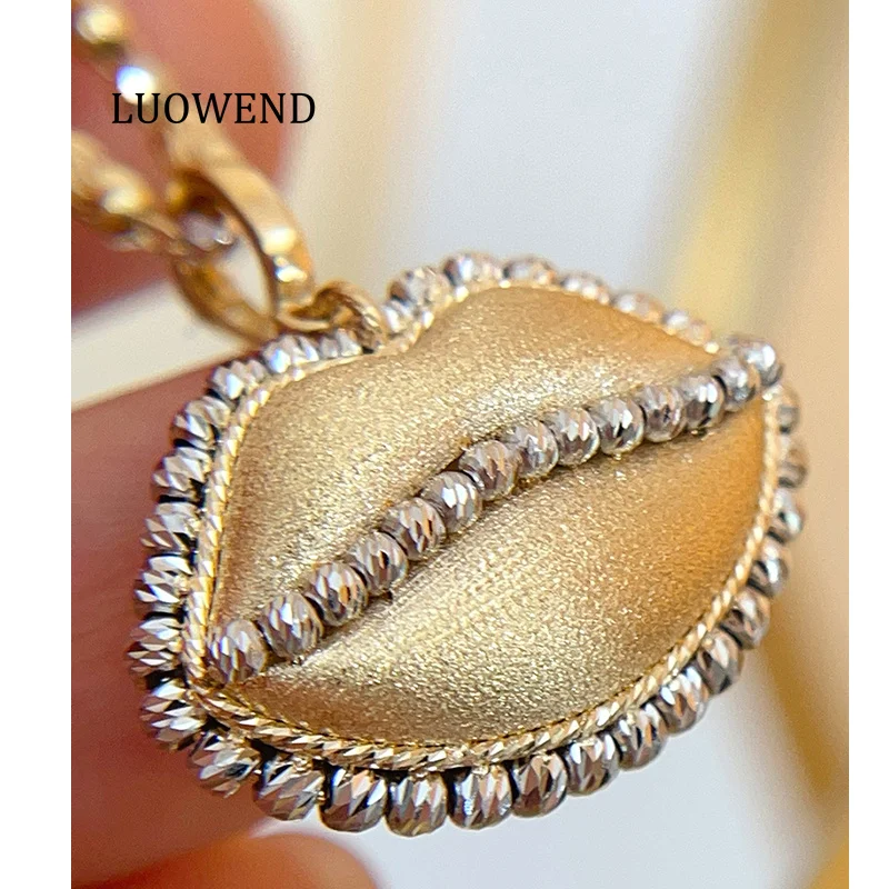 LUOWEND 100% 18-каратное белое + желтое золото, кулон, милая форма губ, INS, стильное ожерелье, кулон для женщин, роскошные вечерние украшения
LUOWEND 100% 18-каратное белое + желтое золото, кулон, милая форма губ, INS, стильное ожерелье, кулон для женщин, роскошные вечерние украшения