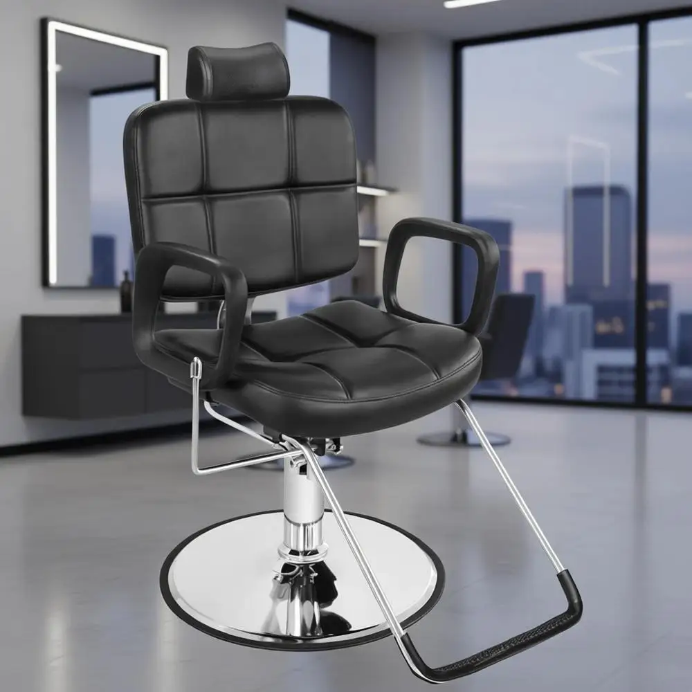 Hydraulic Reclining Barber Chair for Beauty Spa Shampoo, Black 2059
Hydraulic Reclining Barber Chair for Beauty Spa Shampoo, Black 2059