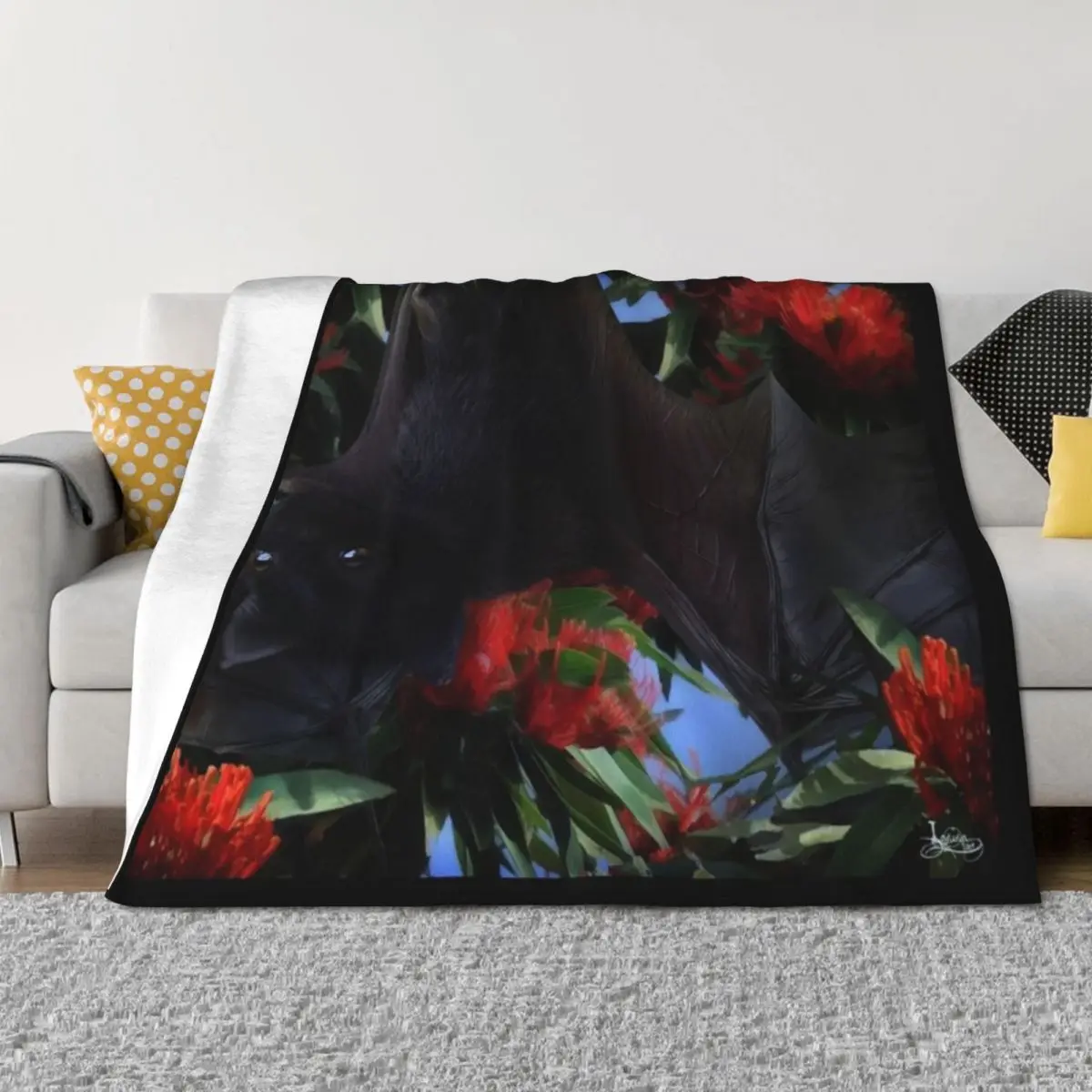 Spitfire A Beautiful Black Flying Fox Bat. Throw Blanket blankets ands Soft Plaid Nap Picnic Blankets
Spitfire A Beautiful Black Flying Fox Bat. Throw Blanket blankets ands Soft Plaid Nap Picnic Blankets