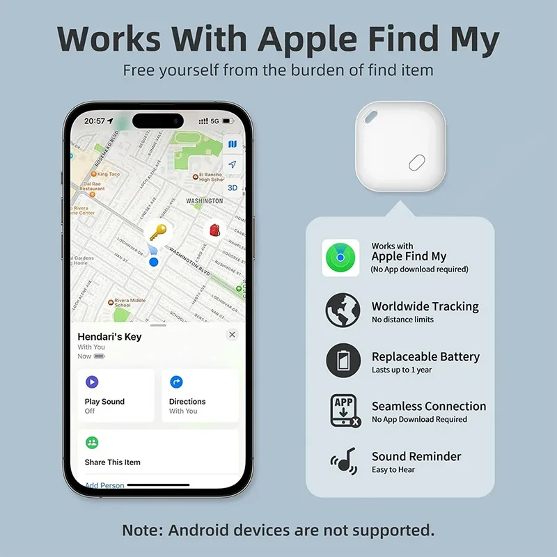 Mini Tracking Device GPS Smart Tag Anti-lost Tracker Global Positioning Finder Anti-lost Work Apple Find My For Keys Wallet Pets
Mini Tracking Device GPS Smart Tag Anti-lost Tracker Global Positioning Finder Anti-lost Work Apple Find My For Keys Wallet Pets