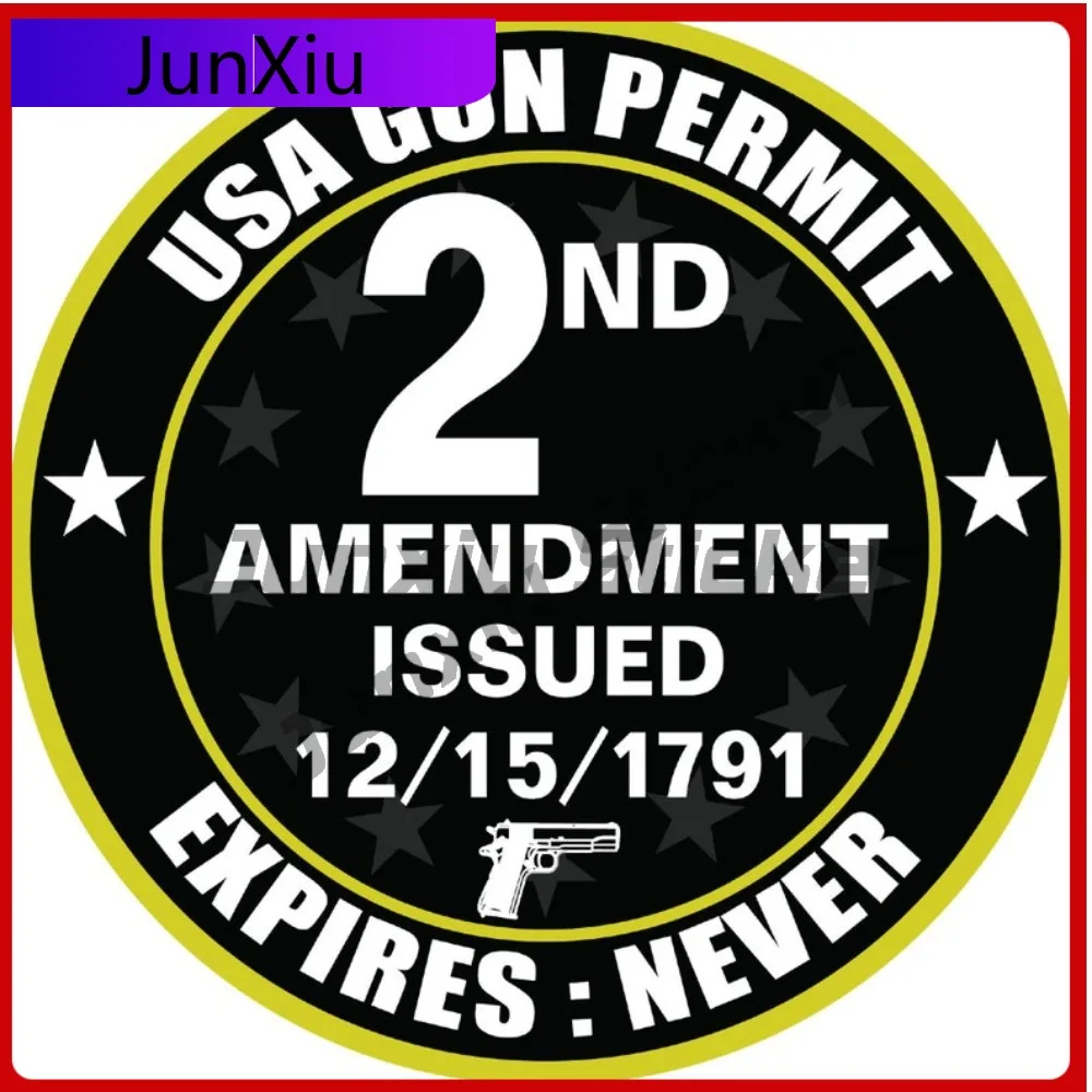США Gun Permit 2-я поправка устойчивая к царапинам наклейка аксессуары автомобиль велосипед скейтборд ноутбук Rv кемпер окна наклейки украшения
США Gun Permit 2-я поправка устойчивая к царапинам наклейка аксессуары автомобиль велосипед скейтборд ноутбук Rv кемпер окна наклейки украшения