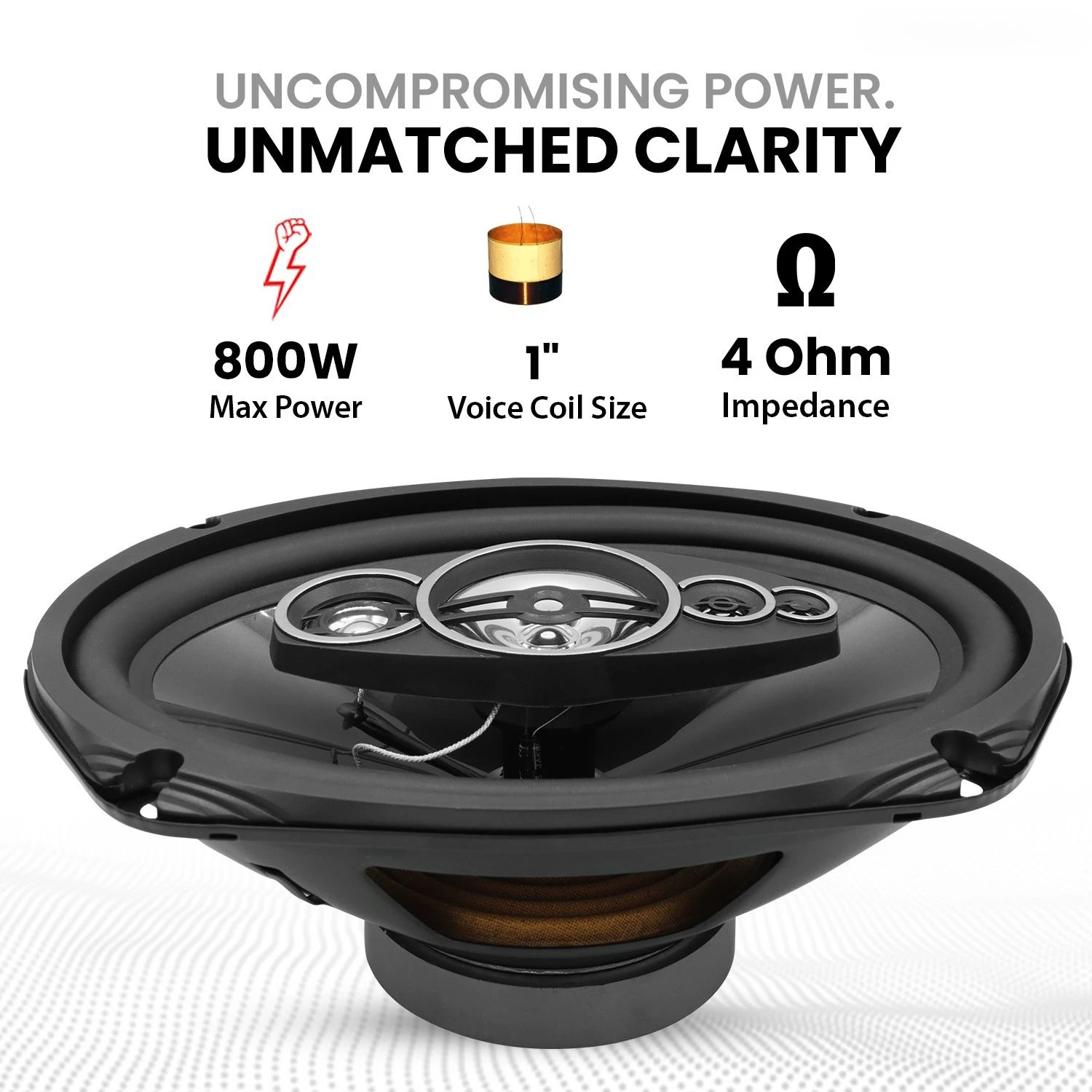 6x9 Car Speaker 800W Pair 4Ohm 4 Way Coaxial - Super Tweeter Universal Fit, Easy Install High Performance Clear Sound Deep Bass
6x9 Car Speaker 800W Pair 4Ohm 4 Way Coaxial - Super Tweeter Universal Fit, Easy Install High Performance Clear Sound Deep Bass