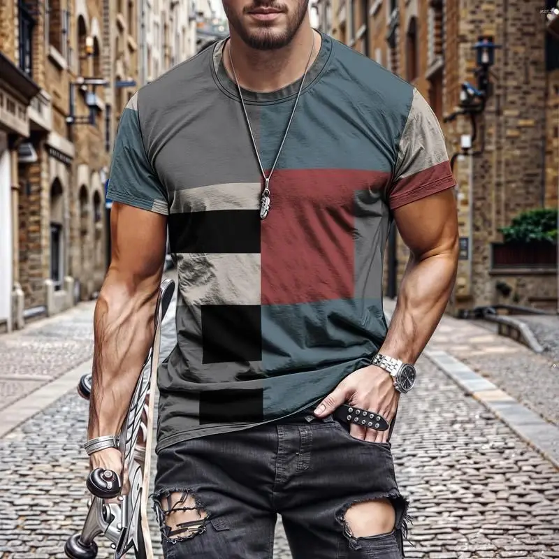 Summer Tees for Men Geometric 3D Stripe T Shirt Men Short Sleeve Tee Harajuku Style Short Sleeve Tee Casual Outdoors Summer Top
Summer Tees for Men Geometric 3D Stripe T Shirt Men Short Sleeve Tee Harajuku Style Short Sleeve Tee Casual Outdoors Summer Top