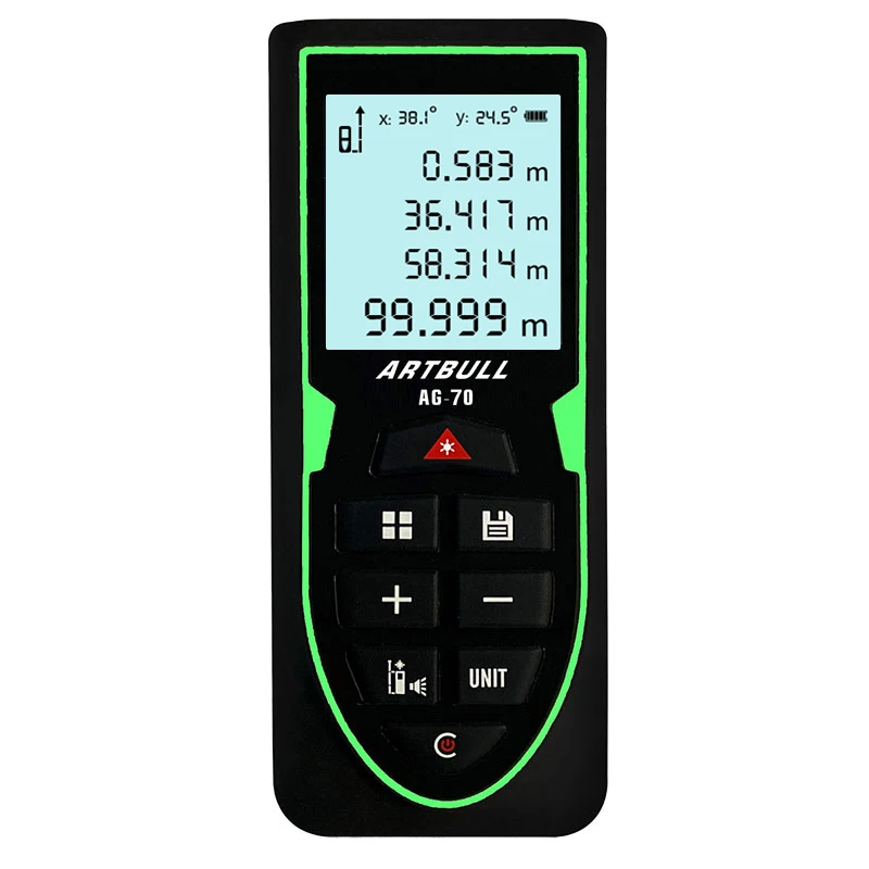 ARTBULL Green Laser Rangefinder 70m Laser Distance Meter Tape Rechargeable
ARTBULL Green Laser Rangefinder 70m Laser Distance Meter Tape Rechargeable