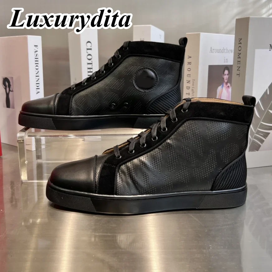 Top Quality Womens Trendy Casual Sneakers Luxury Mens Real Leather Tennis Shoes Designr Red Soled Tide Lovers Rivet Shoes HJ0434
Top Quality Womens Trendy Casual Sneakers Luxury Mens Real Leather Tennis Shoes Designr Red Soled Tide Lovers Rivet Shoes HJ0434