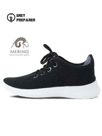 Outdoor men's Merino wool breathable comfortable light sweat shoes Merino mountain running wool sneakers