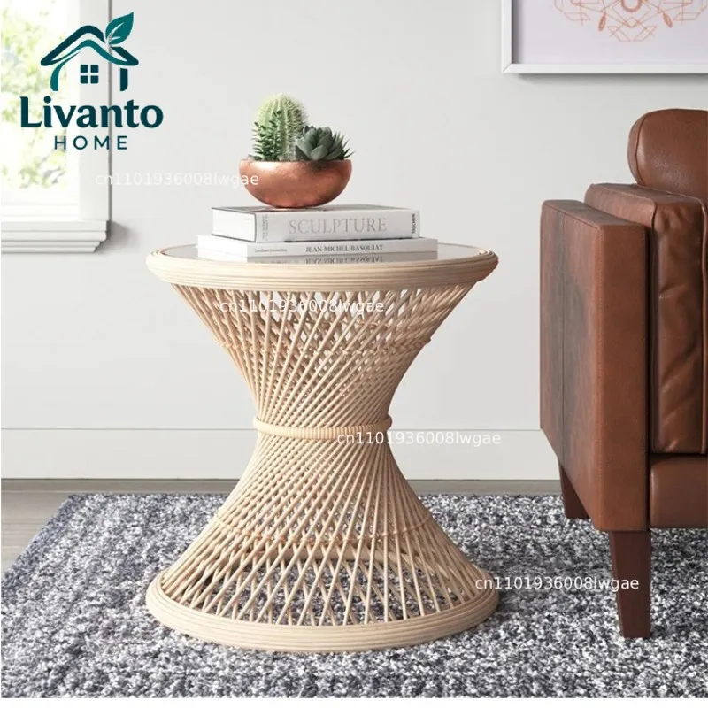 Rattan Hourglass Design Coffee Table Simple Living Room Small Round Table Multi-functional Footstool Bedroom Home Decoration
Rattan Hourglass Design Coffee Table Simple Living Room Small Round Table Multi-functional Footstool Bedroom Home Decoration