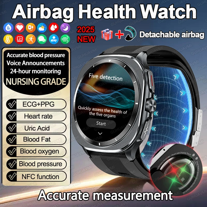 2025 AI Diagnosis Air Pump Airbag Smart WatchTrue Blood Pressure Health Measure Men Women Blood oxygen Bluetooth Call SmartWatch
2025 AI Diagnosis Air Pump Airbag Smart WatchTrue Blood Pressure Health Measure Men Women Blood oxygen Bluetooth Call SmartWatch