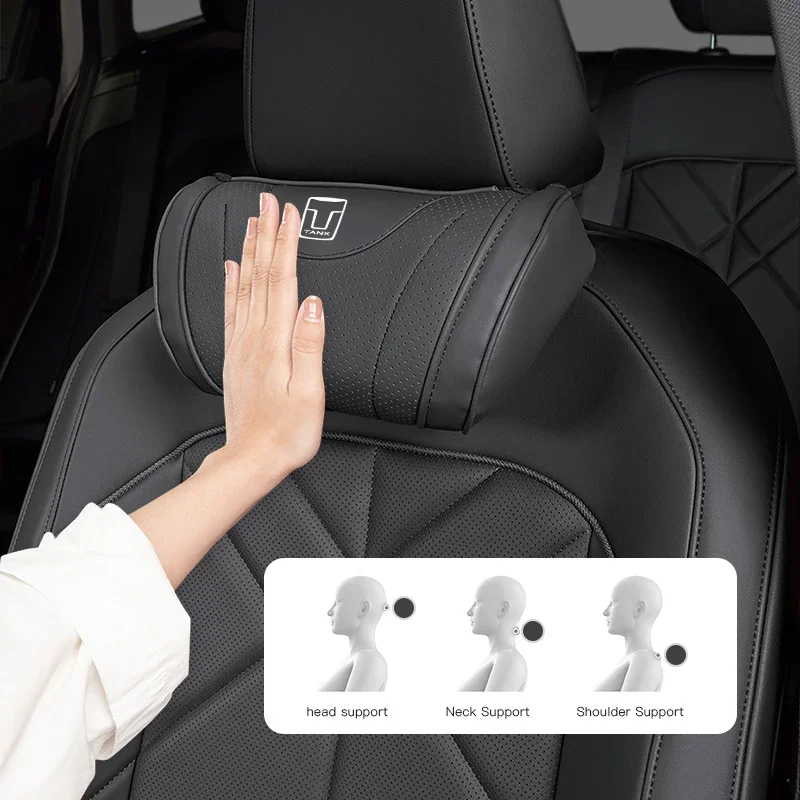 High-end Leather Car Styling Headrest Memory Cotton Seat Neck Pillow with Tank Logo for Great Wall GWY WEY TANK 300 500 700 400
High-end Leather Car Styling Headrest Memory Cotton Seat Neck Pillow with Tank Logo for Great Wall GWY WEY TANK 300 500 700 400