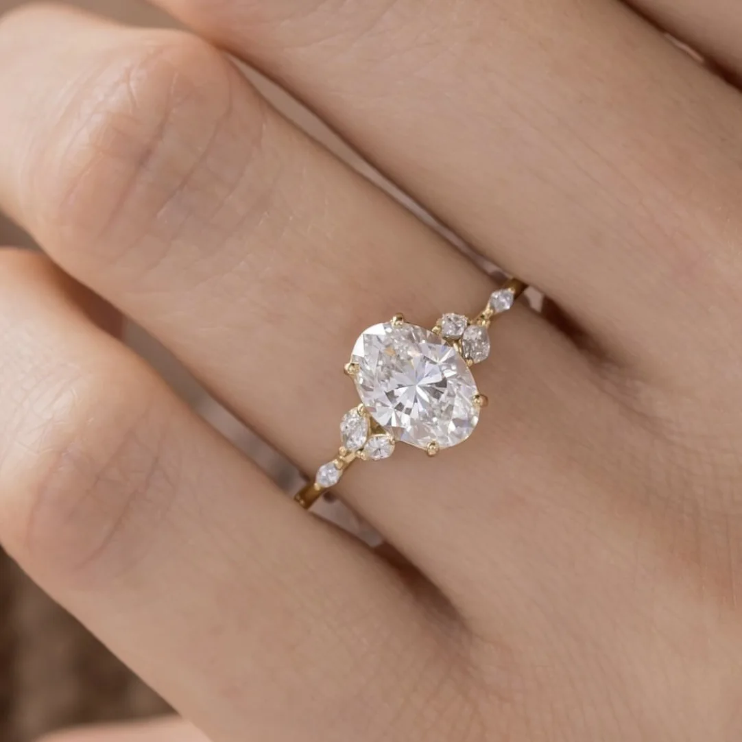 New egg-shaped zircon ring fashion hot-selling ins super flash zircon wedding jewelry
New egg-shaped zircon ring fashion hot-selling ins super flash zircon wedding jewelry