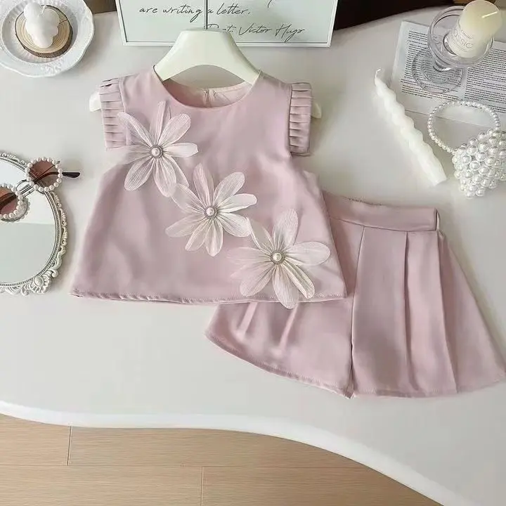 Korean Version Baby Girl Clothing Sets Summer Three-dimensional Flower Small Flying Sleeve Doll Shirt Shorts Infant Girl Outfit
Korean Version Baby Girl Clothing Sets Summer Three-dimensional Flower Small Flying Sleeve Doll Shirt Shorts Infant Girl Outfit
