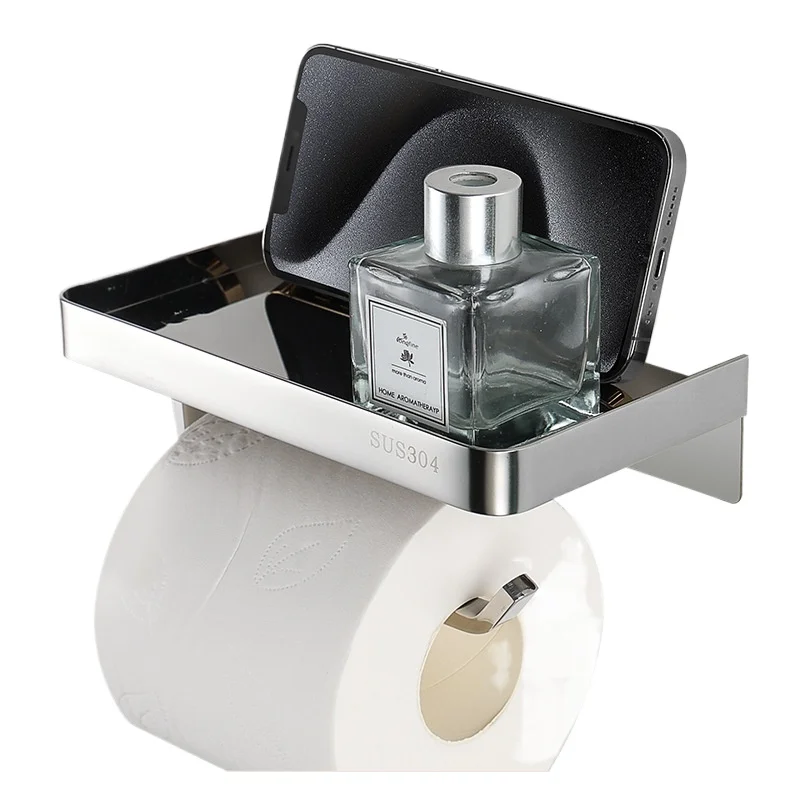 304 Stainless Steel Toilet Paper Holder No Drill Wall Mount Bathroom Roll Tissue Rack Hotel Home Washroom Storage Holder
304 Stainless Steel Toilet Paper Holder No Drill Wall Mount Bathroom Roll Tissue Rack Hotel Home Washroom Storage Holder