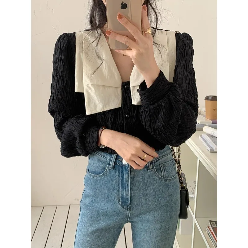 QWEEK Korean Style Vintage Elegant Women Blouses Office Desighed Fashion Long Sleeve Shirts Solid Colour Youthful Autumn Clothes
QWEEK Korean Style Vintage Elegant Women Blouses Office Desighed Fashion Long Sleeve Shirts Solid Colour Youthful Autumn Clothes