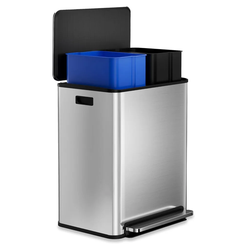 Pedal Trash Bin with,16 Gallon Automatic Garbage Can, Kitchen Trash Can for Bathroom Bedroom Home Office 60 Liter Touch Free Hig 
Pedal Trash Bin with,16 Gallon Automatic Garbage Can, Kitchen Trash Can for Bathroom Bedroom Home Office 60 Liter Touch Free Hig