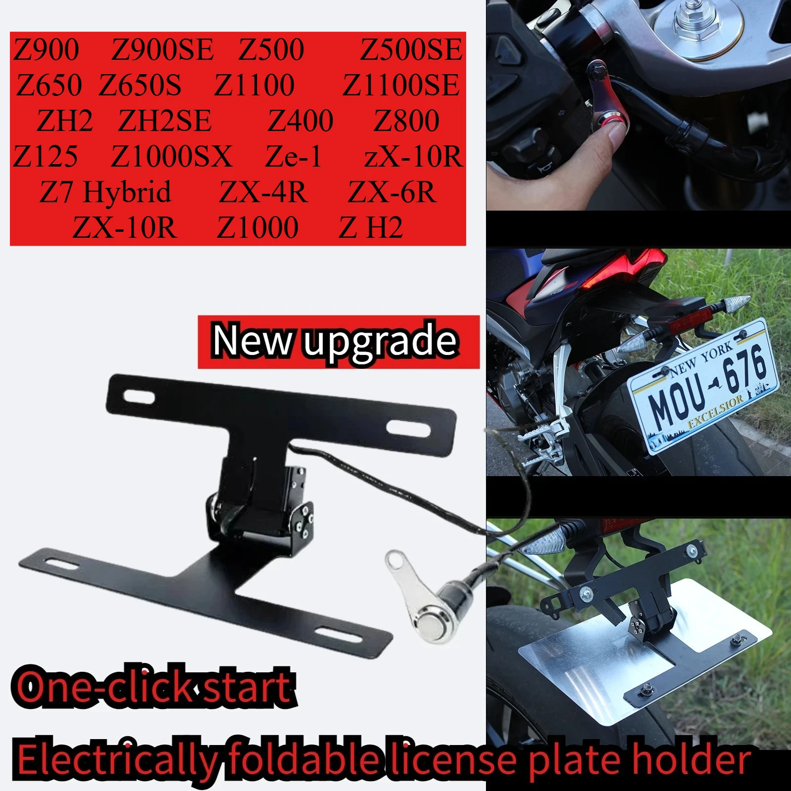 Для Kawasaki Z900 Z1100 ZH2 Ze-1 Z400 ZX-4R номерной знак премиум-класса регулируемый переключатель номерного знака флиппер
Для Kawasaki Z900 Z1100 ZH2 Ze-1 Z400 ZX-4R номерной знак премиум-класса регулируемый переключатель номерного знака флиппер