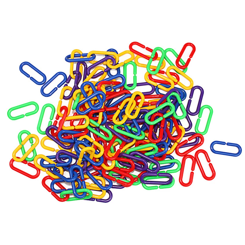 200Pcs Plastic C-Clips Chain Links Hooks Eco-Friendly Colorful Parrot Bird Foot Skill Development Cage Connectors
200Pcs Plastic C-Clips Chain Links Hooks Eco-Friendly Colorful Parrot Bird Foot Skill Development Cage Connectors