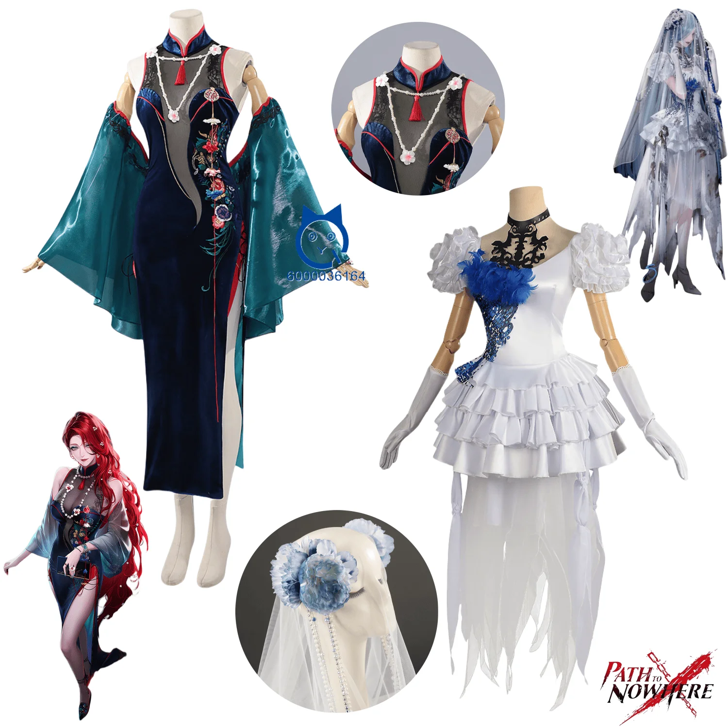 Hot Game Path To Nowhere Cosplay Costume Anime Cabernet Sexy Cheongsam Grief White Wedding Dress for Women Comic Con Party Suit
Hot Game Path To Nowhere Cosplay Costume Anime Cabernet Sexy Cheongsam Grief White Wedding Dress for Women Comic Con Party Suit