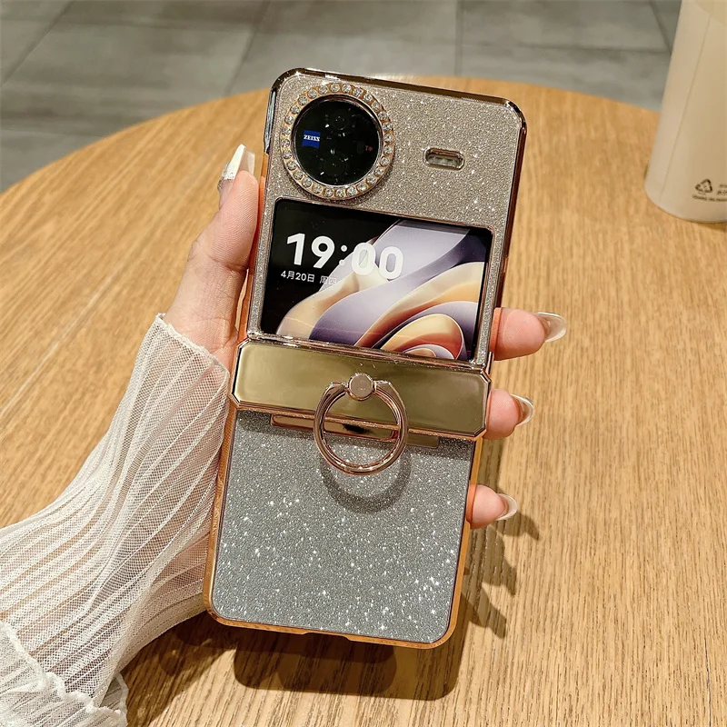 Phone Case For Vivo X Flip Luxury Electroplated Ring Holder Lens Hinge Protection Shockproof Anti-Fingerprint Cover
Phone Case For Vivo X Flip Luxury Electroplated Ring Holder Lens Hinge Protection Shockproof Anti-Fingerprint Cover