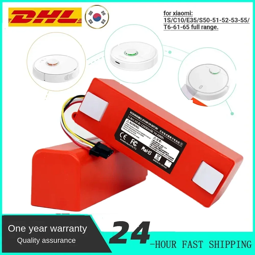 Original 12800mAh 14.4V Robotic Vacuum Cleaner Replacement Battery For Xiaomi Roborock S55 S60 S65 S50 S51 S5 MAX S6 Parts
Original 12800mAh 14.4V Robotic Vacuum Cleaner Replacement Battery For Xiaomi Roborock S55 S60 S65 S50 S51 S5 MAX S6 Parts