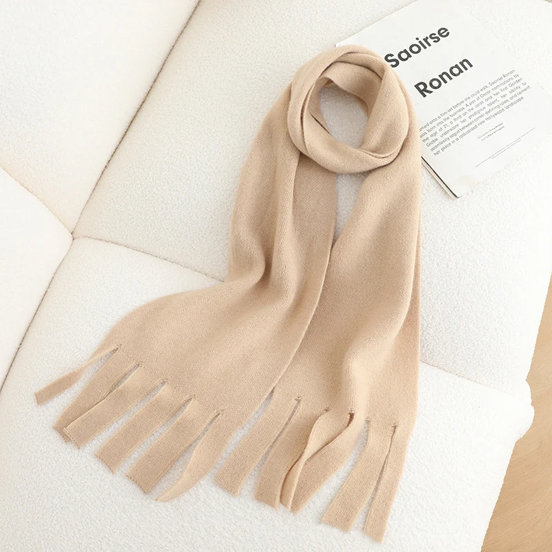 Scarf Winter Women Wool Knit Solid Color Long Shawl Warm Accessory For Autumn Holiday
Scarf Winter Women Wool Knit Solid Color Long Shawl Warm Accessory For Autumn Holiday