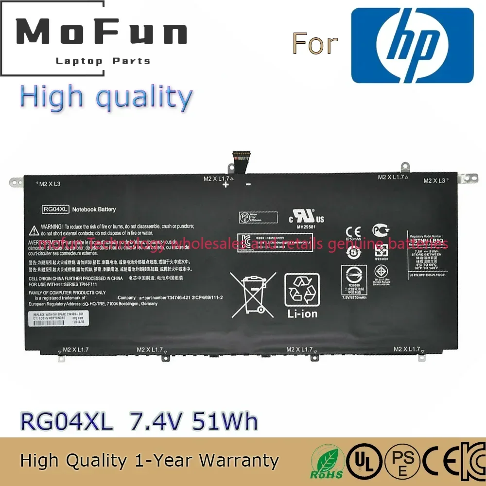 2025 New High quality RG04XL 7.4V 51Wh Notebook Battery for HP Spectre 13-3000 13t-3000 RG04051XL HSTNN-LB5Q
2025 New High quality RG04XL 7.4V 51Wh Notebook Battery for HP Spectre 13-3000 13t-3000 RG04051XL HSTNN-LB5Q