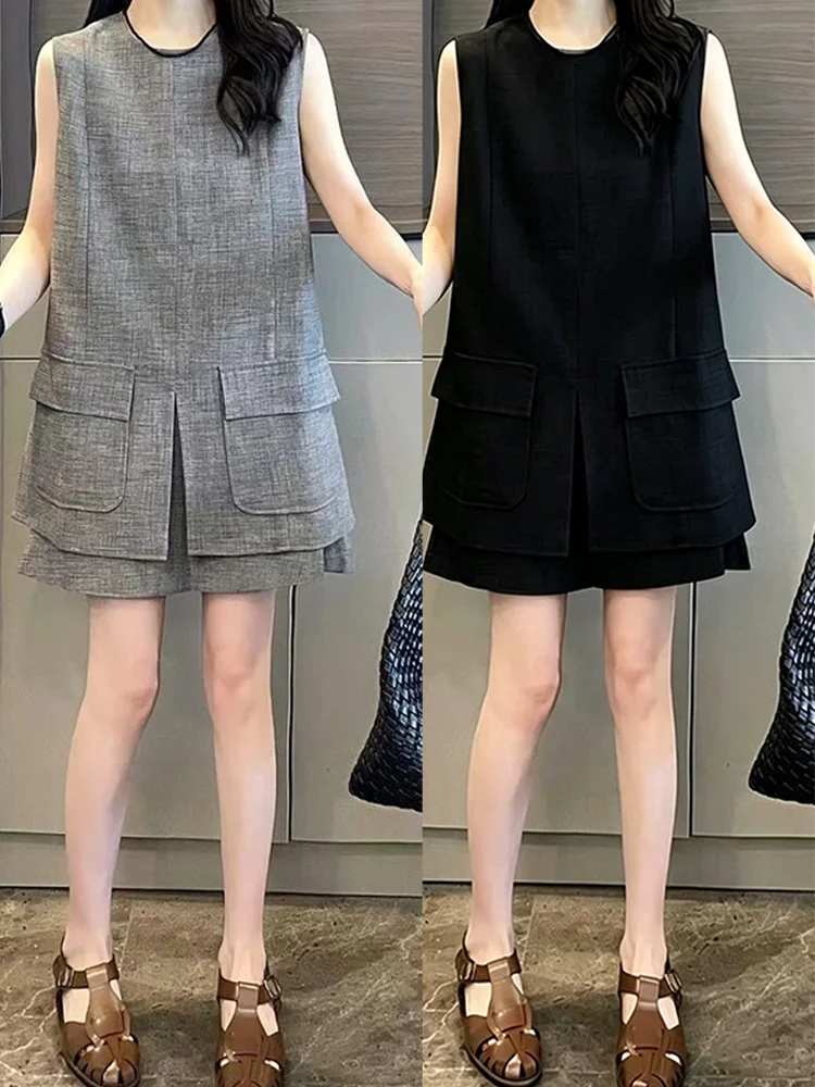 Fashionable Color Sleeveless Vest And Shorts Women's Summer Outfit Casual Versatile High Waist Breathable mid Thickness
Fashionable Color Sleeveless Vest And Shorts Women's Summer Outfit Casual Versatile High Waist Breathable mid Thickness