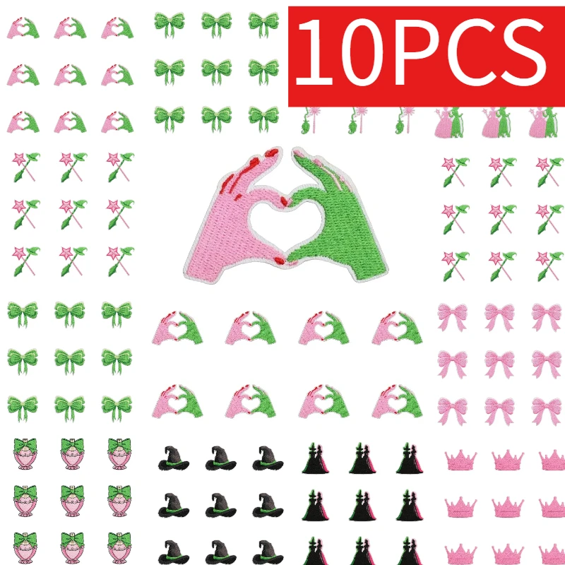 Wholesale 10PCS Wizard and Witch Embroidery Patch Ironing on Thermoadhesive Pink Green Wand Patches on Clothes Wand Stickers DIY
Wholesale 10PCS Wizard and Witch Embroidery Patch Ironing on Thermoadhesive Pink Green Wand Patches on Clothes Wand Stickers DIY