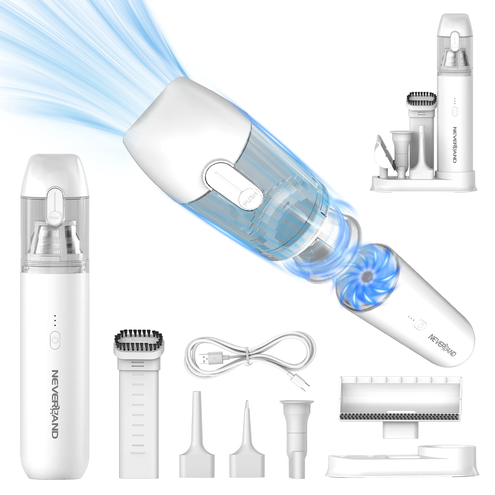 NEVERLAND White Portable Wireless Handheld Vacuum Cleaner, Car Vacuum Cleaner, Home Appliance Cleaning Machine
NEVERLAND White Portable Wireless Handheld Vacuum Cleaner, Car Vacuum Cleaner, Home Appliance Cleaning Machine