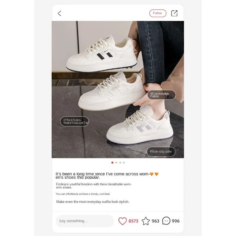 Women 2026 White Platform Casual Sneakers Leather Board Shoes Lace-Up Versatile Daily Student Trendy Street Style Footwear
Women 2026 White Platform Casual Sneakers Leather Board Shoes Lace-Up Versatile Daily Student Trendy Street Style Footwear
