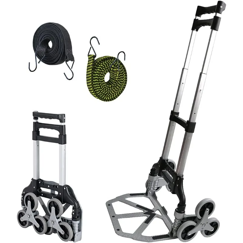 Stair Climbing Cart Portable Folding Hand Truck, 330 LBS Capacity Aluminium Trolley with 3-Level Height Adjustable Telescoping
Stair Climbing Cart Portable Folding Hand Truck, 330 LBS Capacity Aluminium Trolley with 3-Level Height Adjustable Telescoping