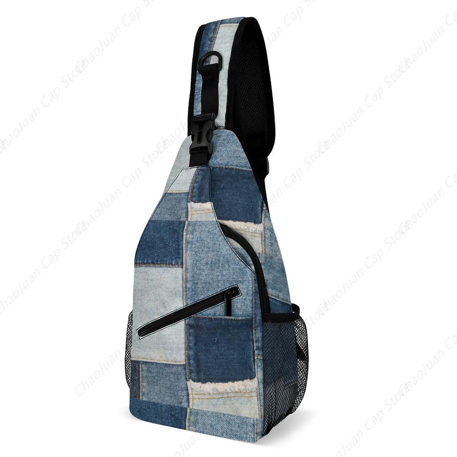 Retro Blue Jeans Printed Sling Bag for Women Patchwork Adjustable Crossbody Sling Backpack Chest Bag for Travel
Retro Blue Jeans Printed Sling Bag for Women Patchwork Adjustable Crossbody Sling Backpack Chest Bag for Travel