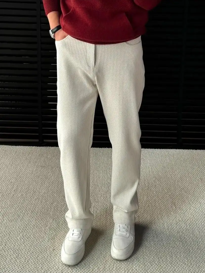 Мужские повседневные эластичные спортивные брюки осенне-зимние, модные, в уличном стиле, с узором «пшеничный колос», широкие, прямые, трендовые
Мужские повседневные эластичные спортивные брюки осенне-зимние, модные, в уличном стиле, с узором «пшеничный колос», широкие, прямые, трендовые