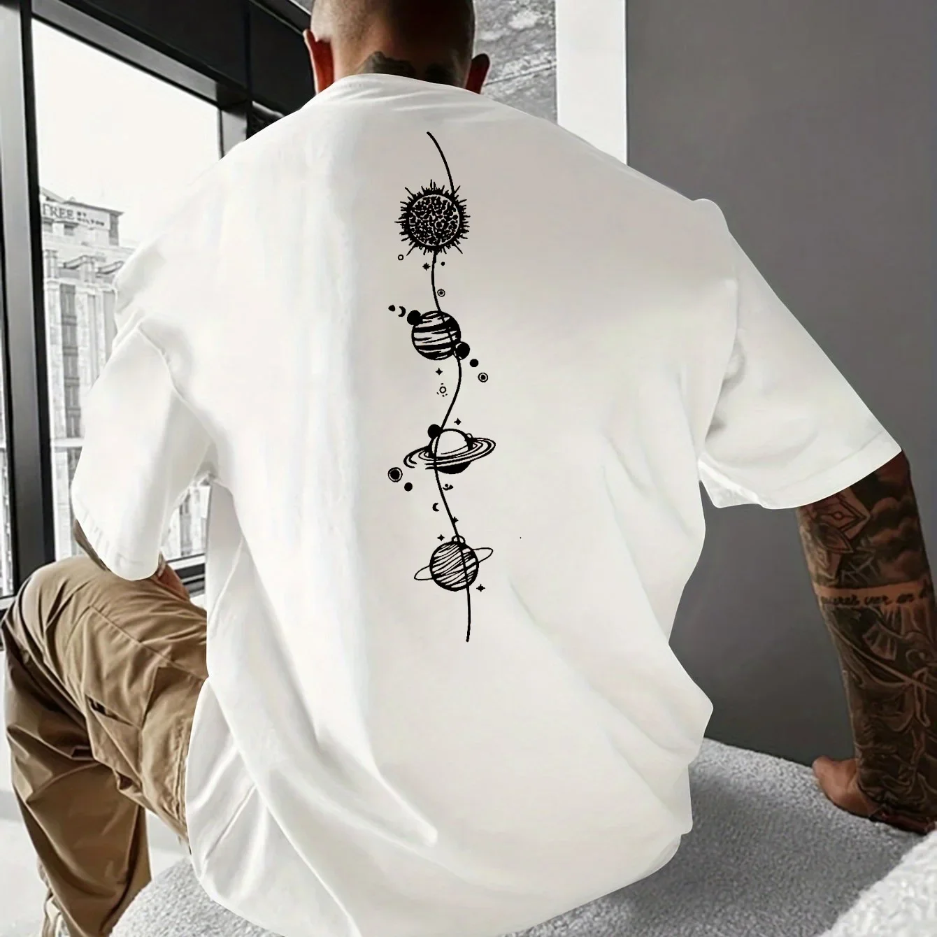 A 100% Pure Cotton Summer Size Planet Graphic Design Printed Casual and Comfortable Round-neck Short-sleeved T-shirt for Men
A 100% Pure Cotton Summer Size Planet Graphic Design Printed Casual and Comfortable Round-neck Short-sleeved T-shirt for Men