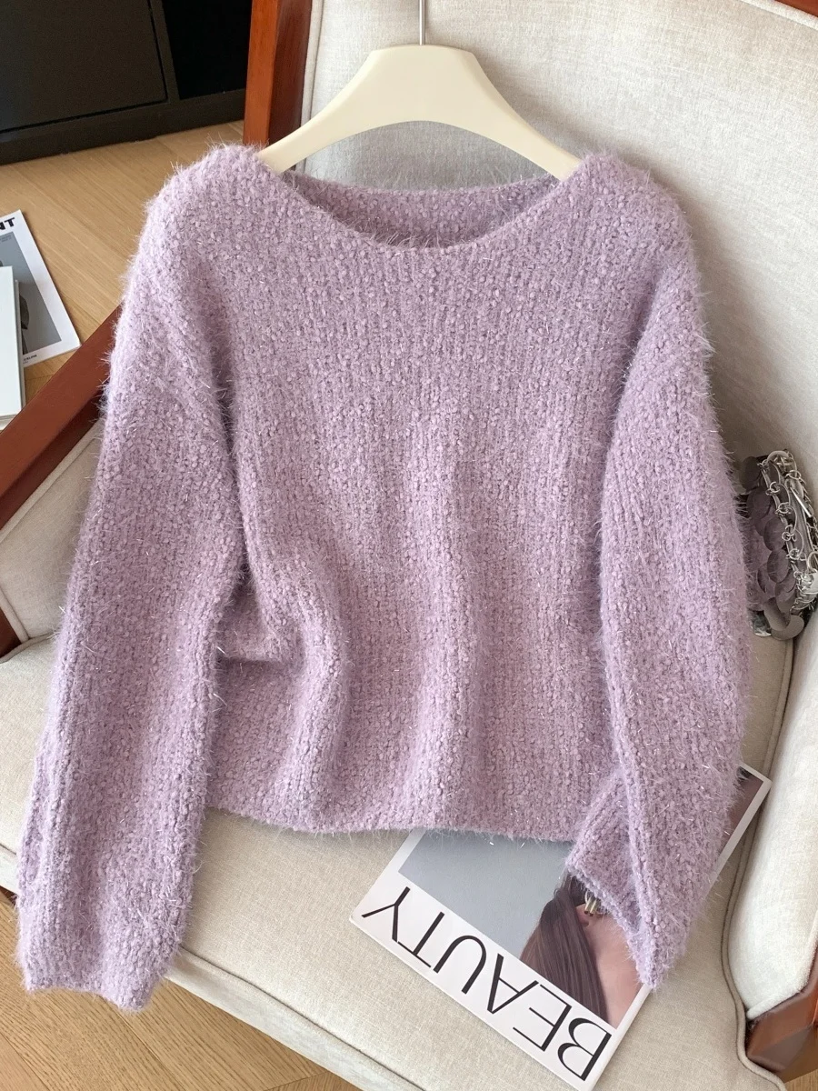 Korean High-End iny Tead round Ne Long Sve Women's Knitted Sweater Loose Slimming Autumn Winter New Sle Small Frag...
Korean High-End iny Tead round Ne Long Sve Women's Knitted Sweater Loose Slimming Autumn Winter New Sle Small Frag...