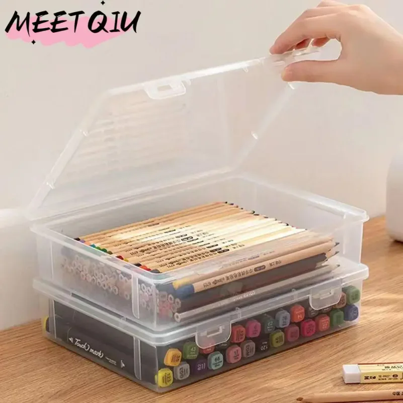 1Pc Transparent Storage Container Plastic Dustproof Box Stationery Jewelry Portable Large Capacity A4 A5 File Organizer Supplies
1Pc Transparent Storage Container Plastic Dustproof Box Stationery Jewelry Portable Large Capacity A4 A5 File Organizer Supplies