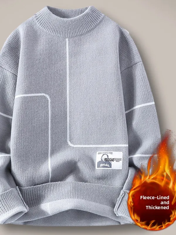Men's Fleece Lined Thickened Half High Collar Knitted Sweater Trendy Base Layer Winter Warm Top for Students Casual Style Pol...
Men's Fleece Lined Thickened Half High Collar Knitted Sweater Trendy Base Layer Winter Warm Top for Students Casual Style Pol...