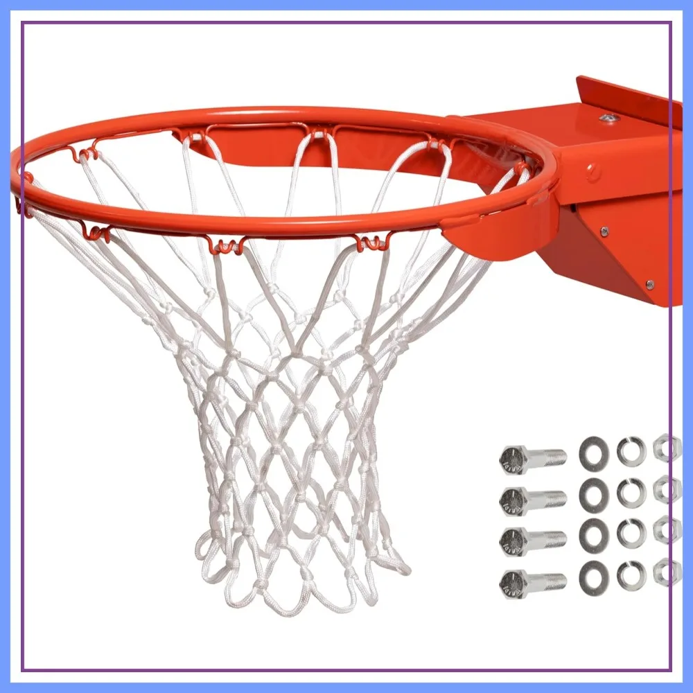 Breakaway Basketball Rim with Spring, Single Rim, Includes Hardware & Nylon Net
Breakaway Basketball Rim with Spring, Single Rim, Includes Hardware & Nylon Net
